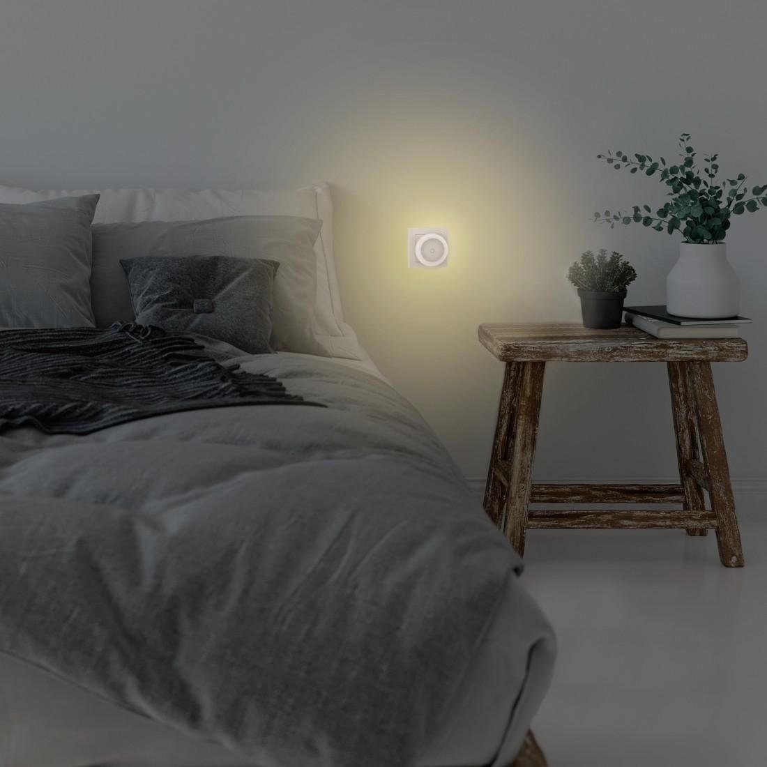 integriert, Nachtlicht und Nachtlicht LED Touch Hama für Warmweiß, Babys Kinder, fest Stecksode energiesparend, mit Erwachsene Nachtlichtfunktion, Für LED warmweiß, Sensor,