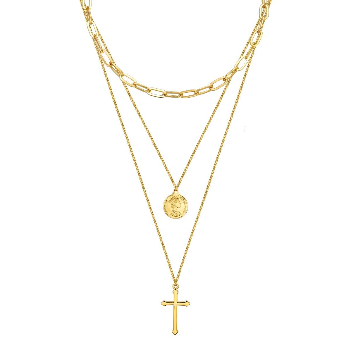 Lulu & Jane Collier Kette gelbgold