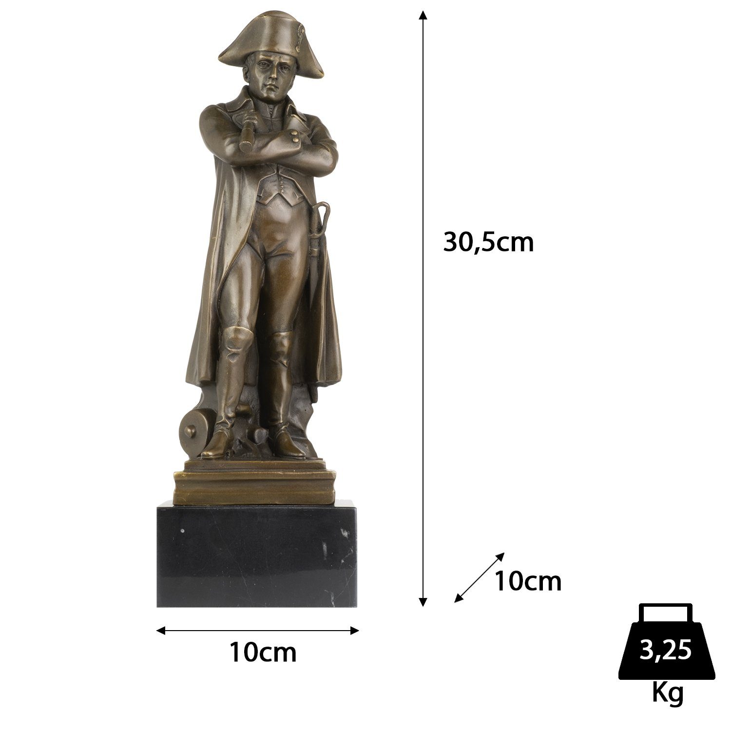 Statue Figuren Antik-Stil Napoleon, Skulptur Moritz Skulpturen Bronzefigur