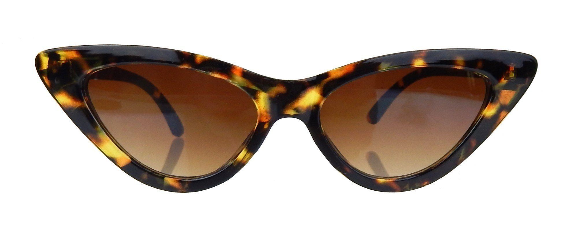 Ella Jonte Retrosonnenbrille Retro Cat-Eye Sonnenbrille im Rockabilly-Stil mit UV-400 Schutz