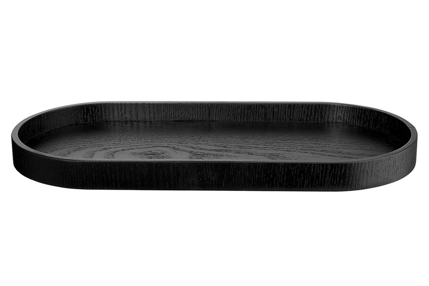 Tablett WOOD BLACK, 35,5 x 16,6 cm, Schwarz
