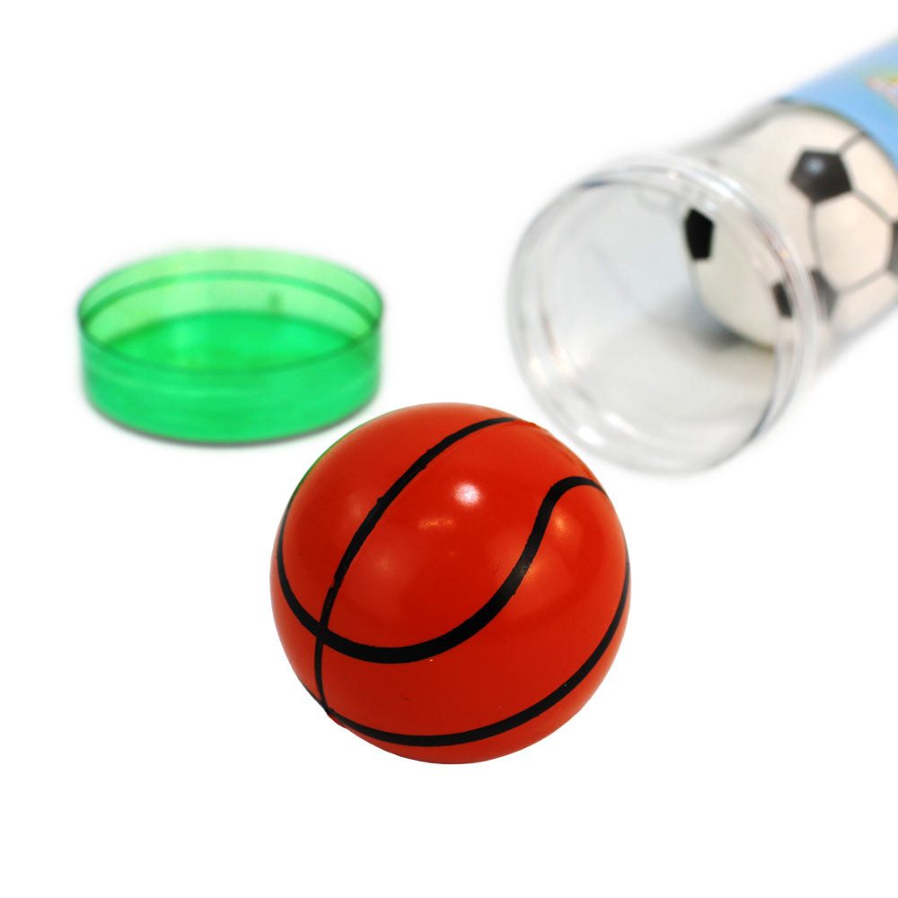BEMIRO Flummi Flummi 4,0 cm Sportball Optik - 5 Stk. in Rolle (1-St)