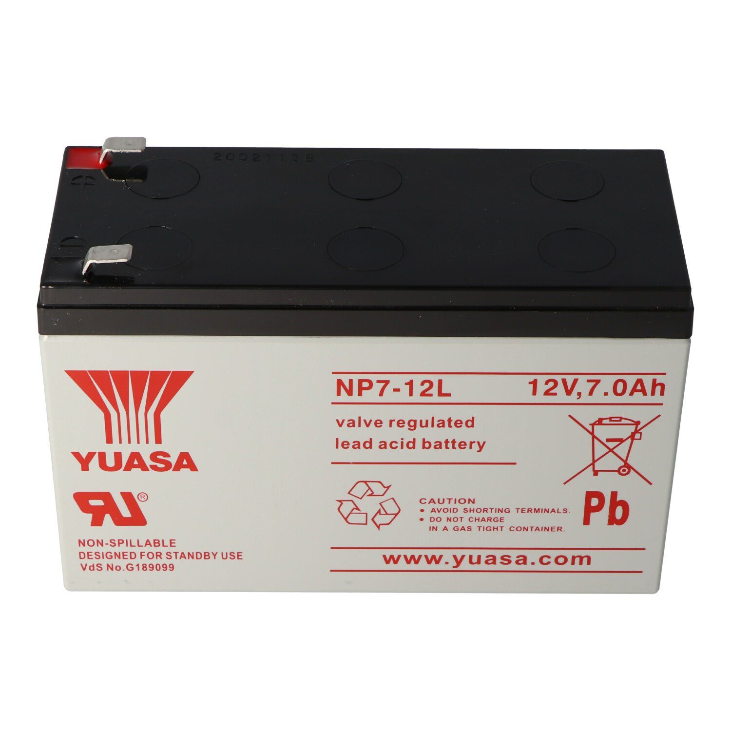 Yuasa YUASA NP7-12L Akku Blei PB 12 Volt 7000mAh mit 6,3mm Kontakten Akku 7000 mAh (12,0 V)