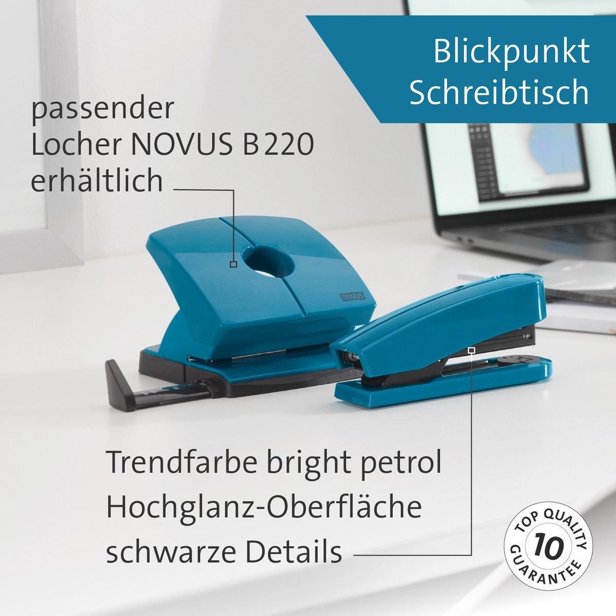 SCHNEIDER NOVUS Heftgerät novus Heftgerät B2 COLOR ID 2.0 bright petrol