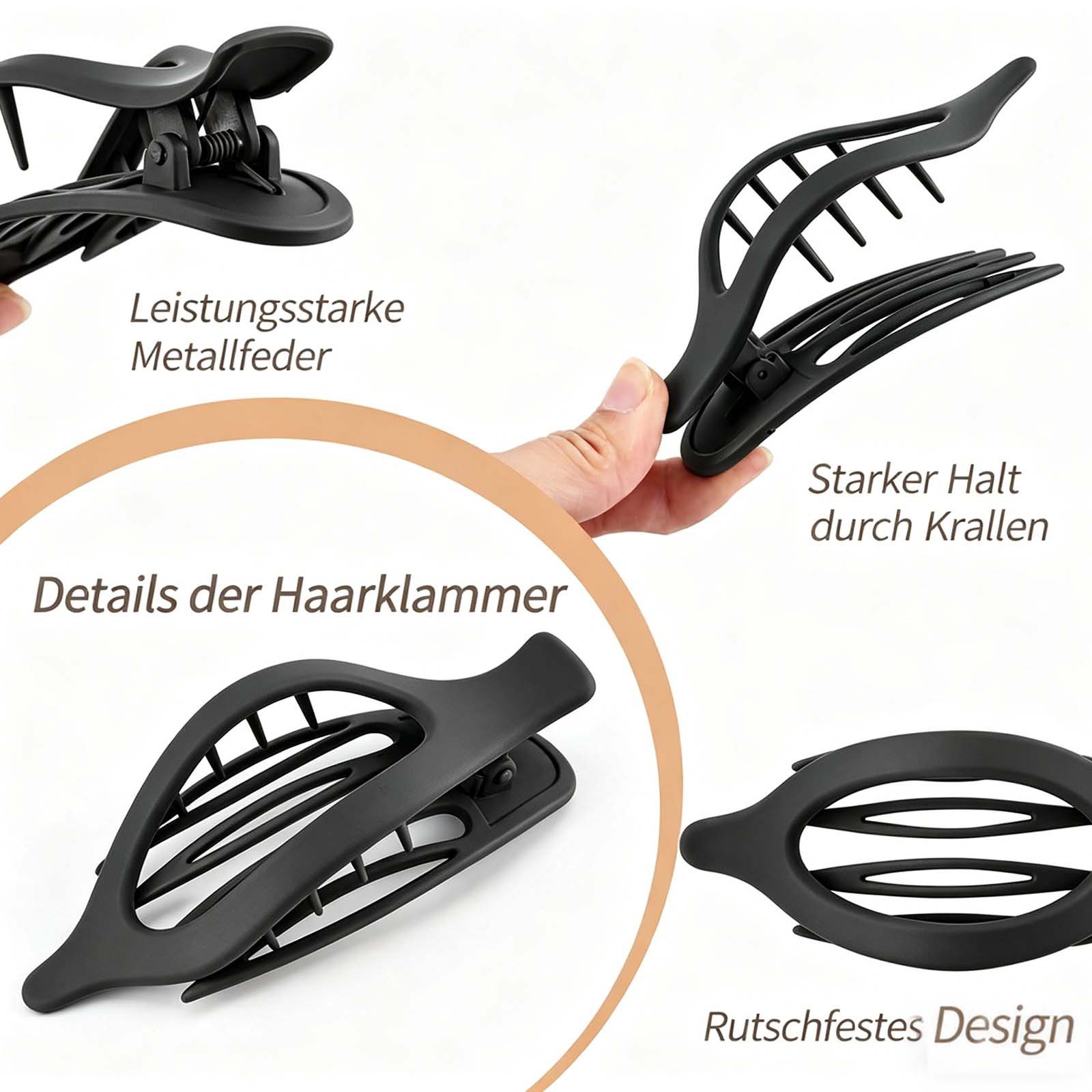 MOPUEA Haarspange Flache Haarspange für Damen Französisches Rutschfestes Starkes 6pcs, 6-teiliges Haarspangen-Set in modernen Brauntönen, Leichte Haarspangen mit starkem Halt für viele Frisuren, Rutschfest, leicht, haarschonend und angenehm zu tragen