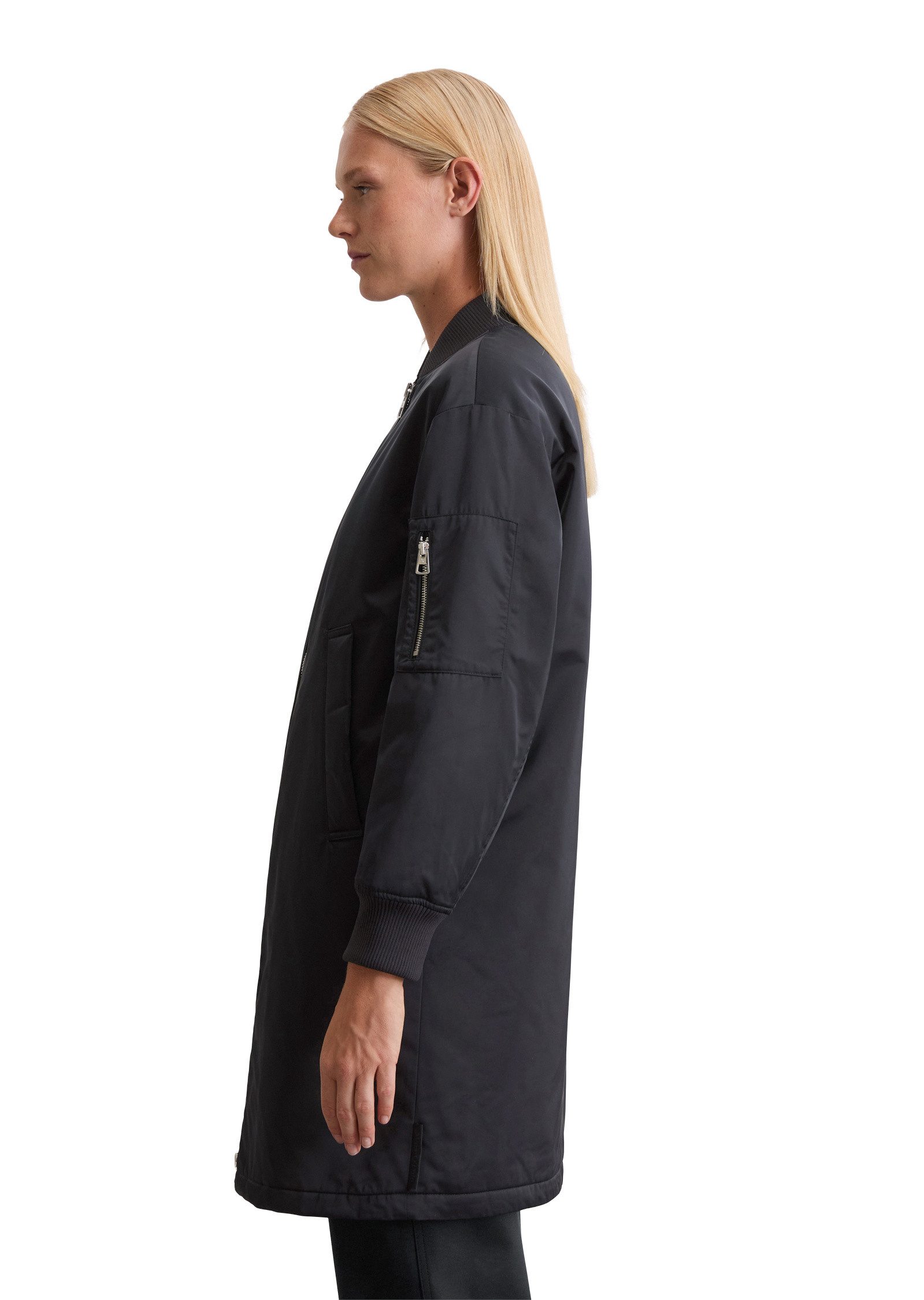 Marc O'Polo Kurzmantel aus recyceltem Polyester-Twill