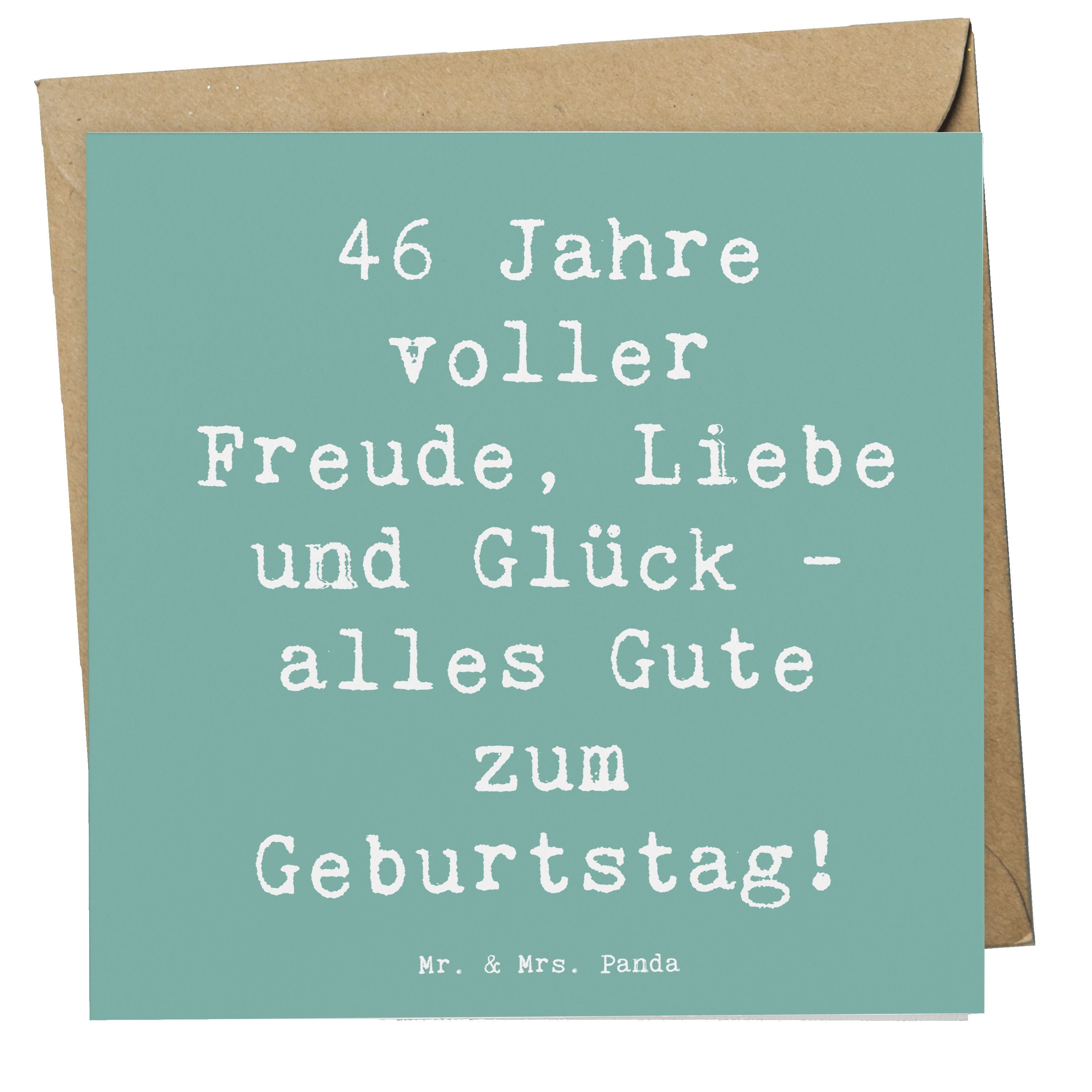Grußkarte 46. Geburtstag - Meeresbrise - Geschenk, Happy Birthday, Geburtstagse