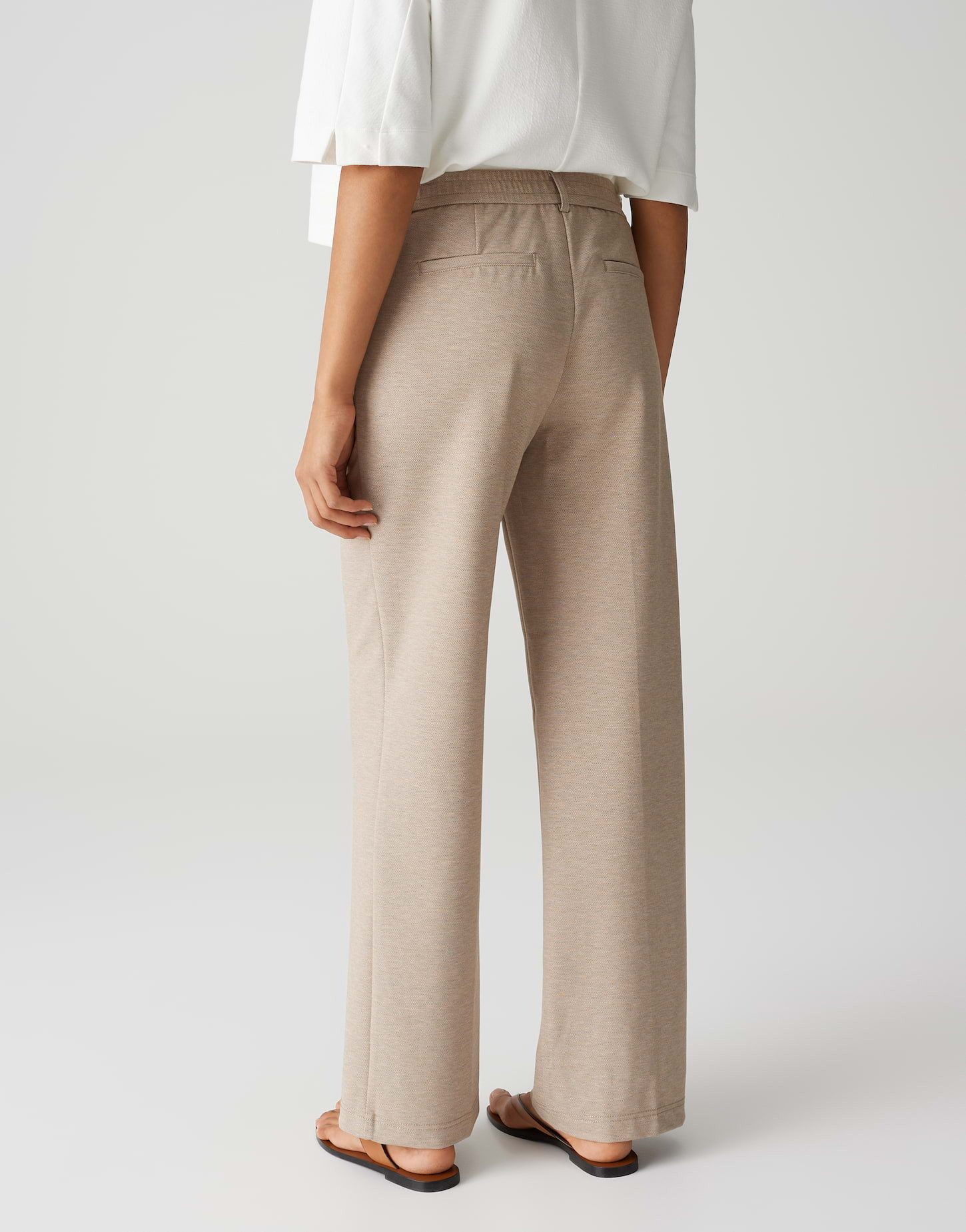 OPUS Anzughose Wide Leg Pants MAUNO CITY mit dezenter Struktur