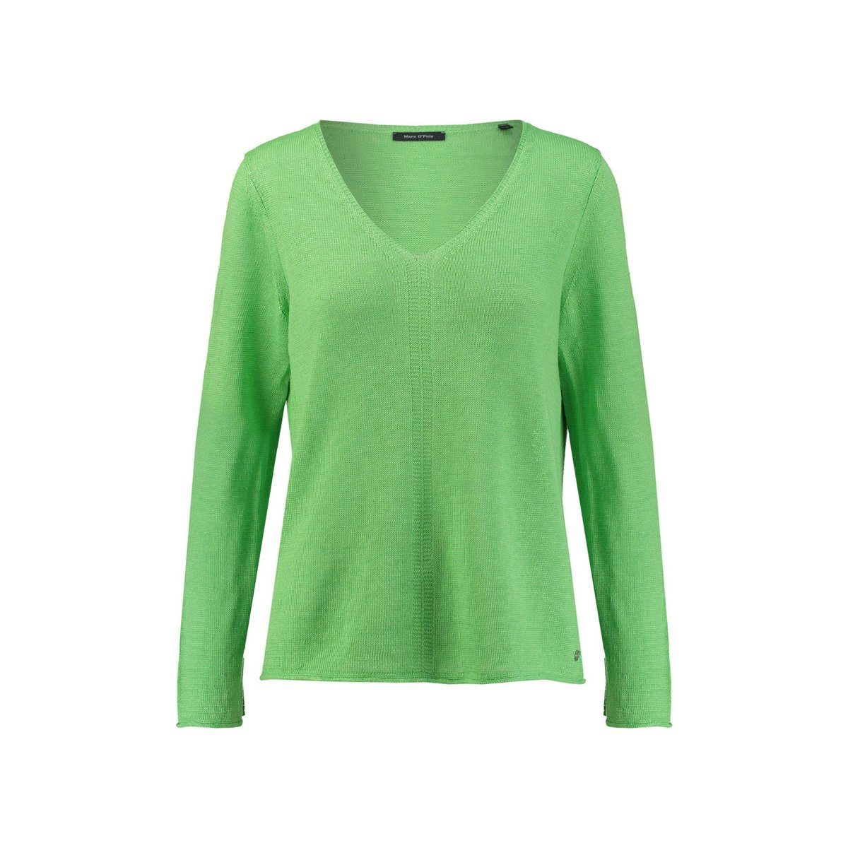 Marc O'Polo V-Ausschnitt-Pullover grün regular fit (1-tlg) | V-Pullover