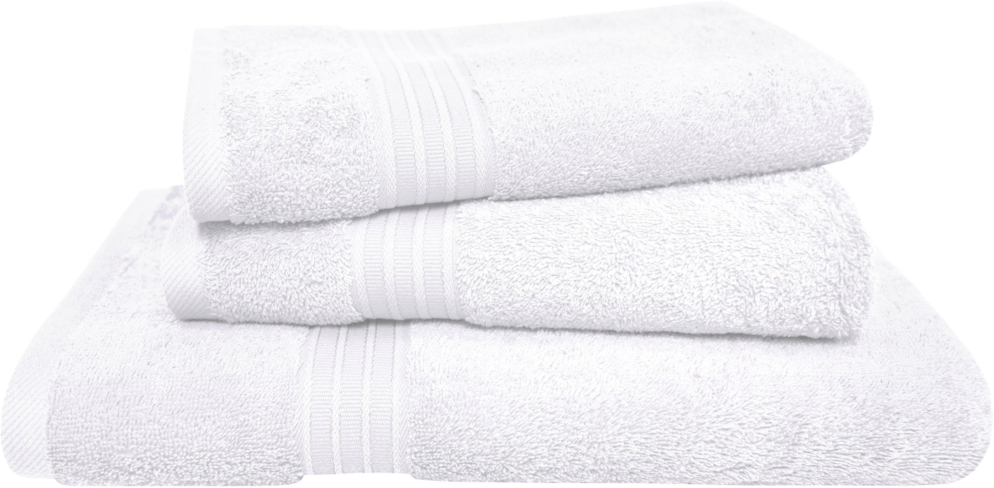 Dyckhoff Handtuch Set Siena, Frottier (Set, 3-St), mit Bordüre; 2 Handtücher (50x100cm), 1 Duschtuch (70x140cm)