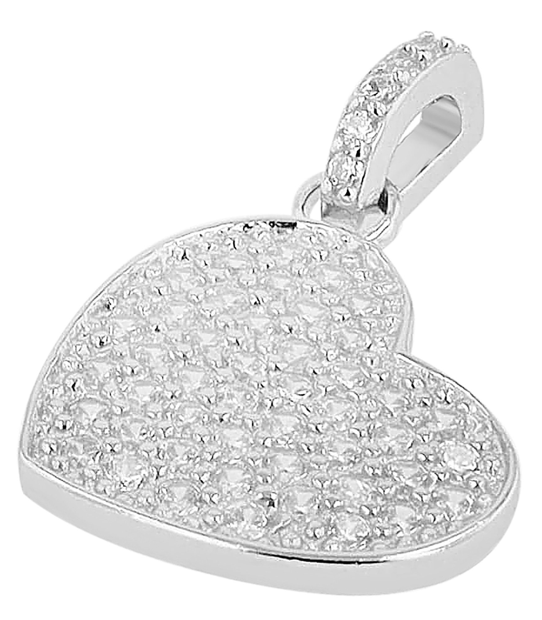 Kettenanhänger Anhänger – Herzanhänger aus 925 Silber mit Zirkonia