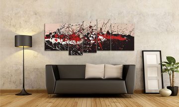 WandbilderXXL Gemälde Sizzling Red 190 x 80 cm, Abstraktes Gemälde, handgemaltes Unikat