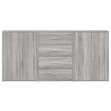 vidaXL Sideboard Sideboards 3 Stk. Grau Sonoma 60x31x84 cm Holzwerkstoff (1 St)