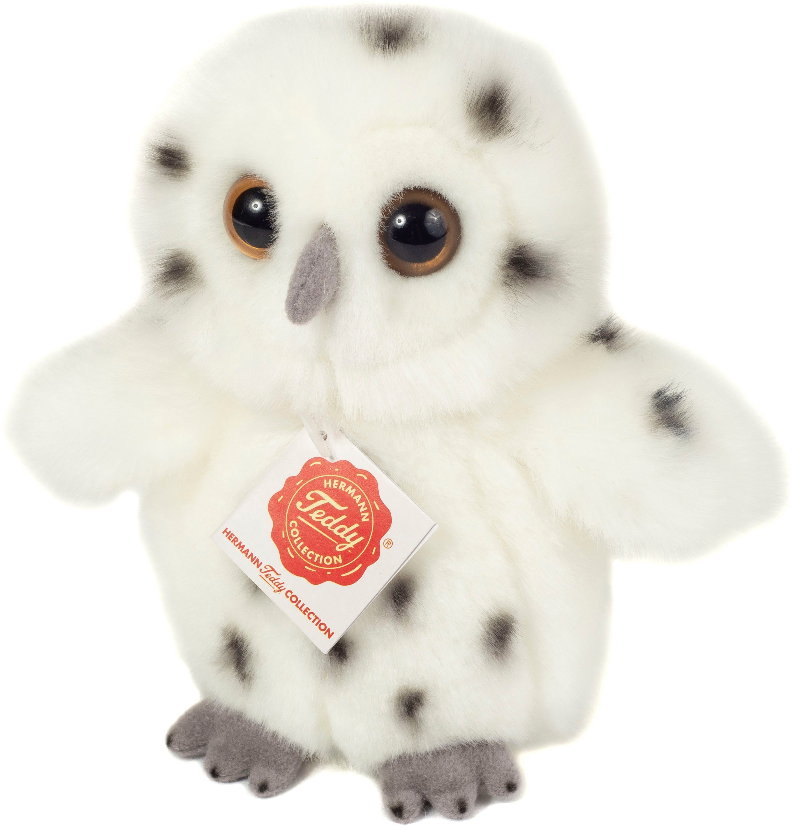 Teddy Hermann® Kuscheltier Schneeeule 16 cm, weiß, zum Teil aus recyceltem Material