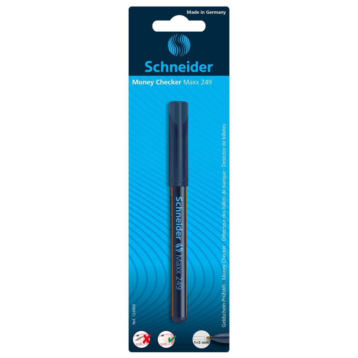 SCHNEIDER NOVUS Geldscheinprüfstift Schneider Geldschein Prüfstift MAXX 249 Money Checker 1-3mm