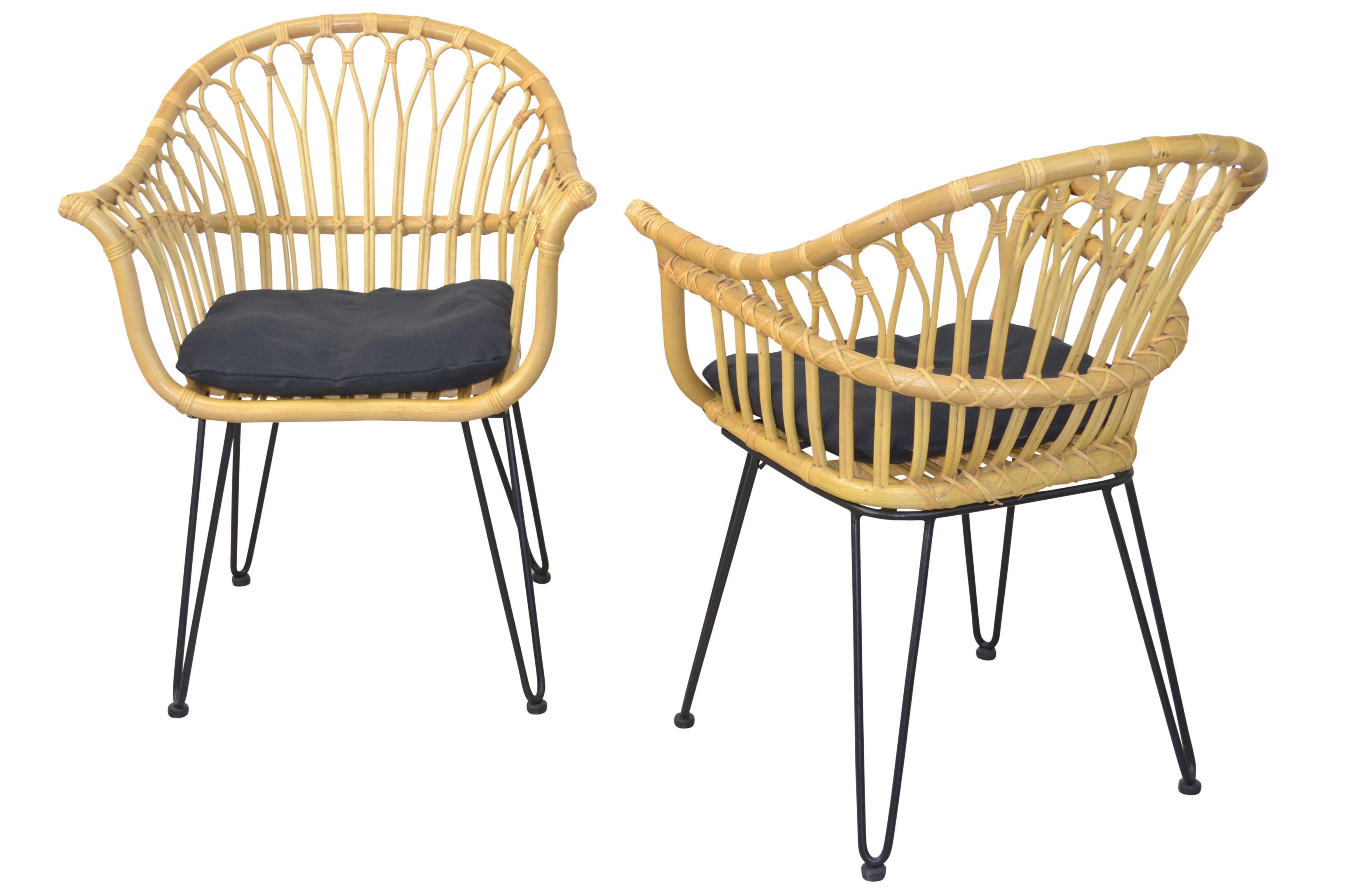 moebel-direkt-online Rattanstuhl Gestell aus Metall (Set), handgeflochten, mit oder ohne Kissen. Reduzierter Preis € 349,00. Unverbindliche Preisempfehlung € 399,00