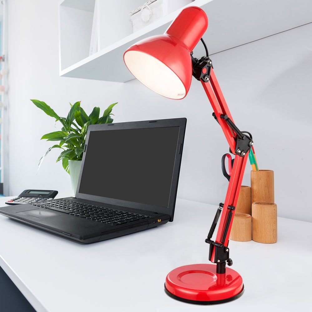 etc-shop LED Schreibtischlampe, Warmweiß, inklusive, Leuchte Leuchtmittel Tisch im Leuchte Zimmer Arbeits Beistell verstellbar Lese Büro