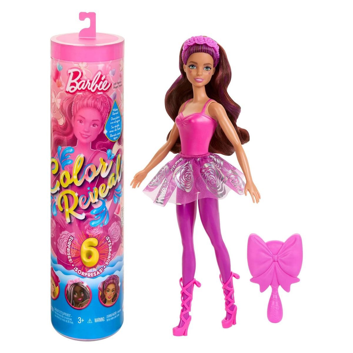 Mattel® Puppen Accessoires-Set MattelHRK17-Barbie-ColorReveal-Ballerina-Pup günstig online kaufen