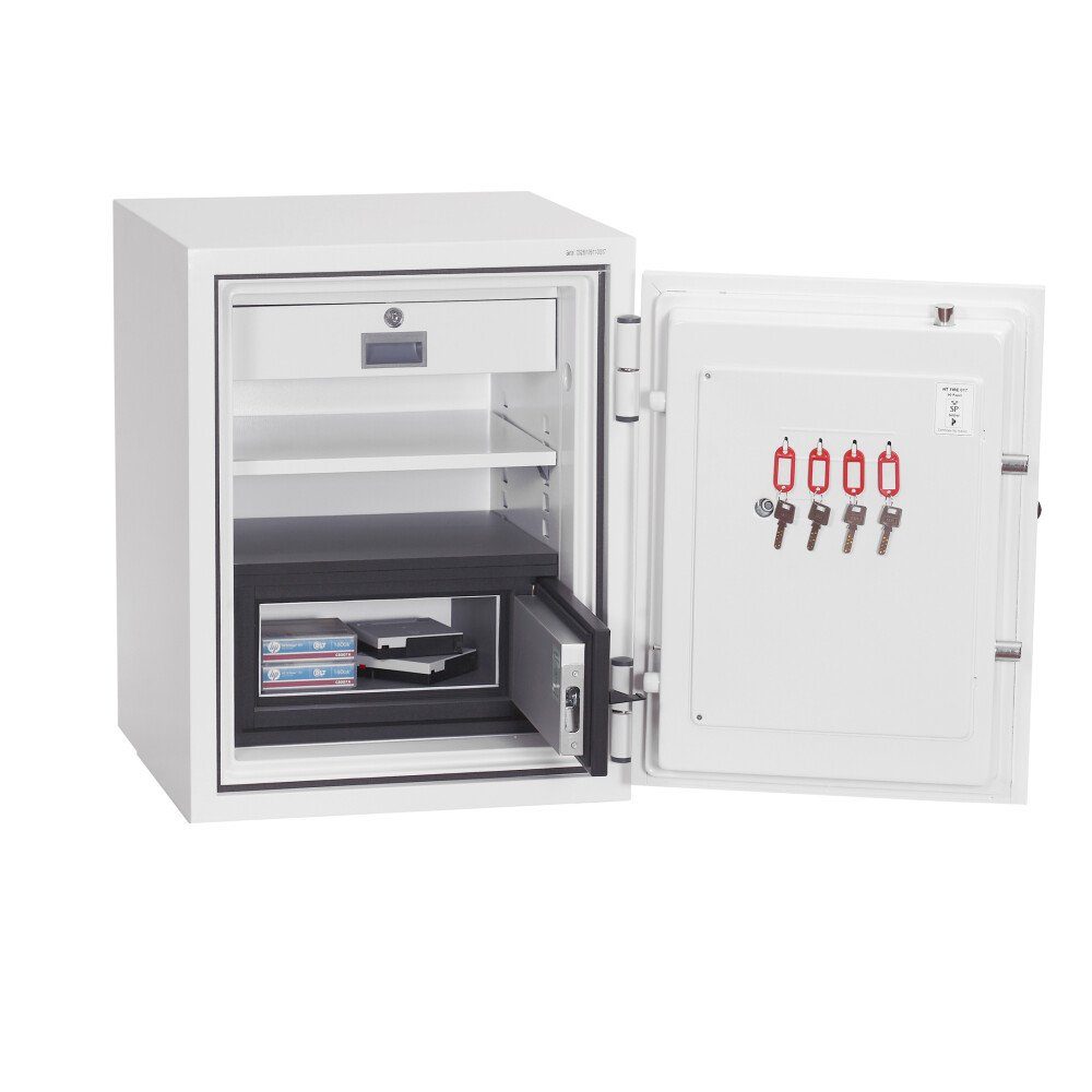 Phoenix Tresor Phoenix DS2501E Datenschutztresor Datacombi elek Tastenschloss Weiß (1-St)