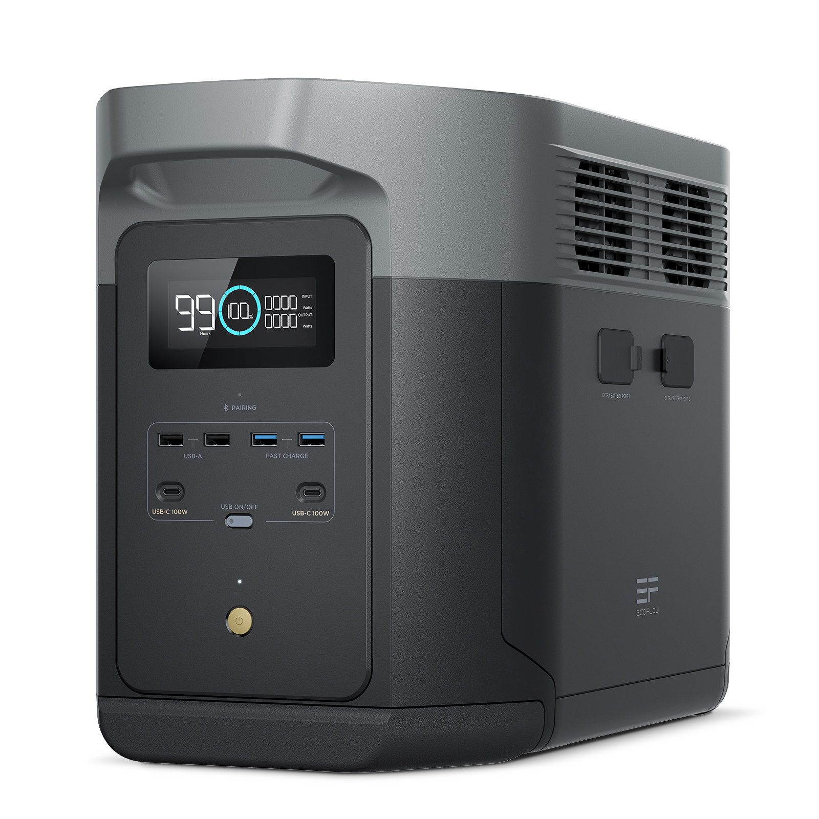 Ecoflow EcoFlow DELTA 2 Max Powerstation 2048Wh, 3000 W Solar Generator Powerstation EcoFlow DELTA 2 Max, LFP Akku 3000 Zyklen, 80% Ladung <1 Std