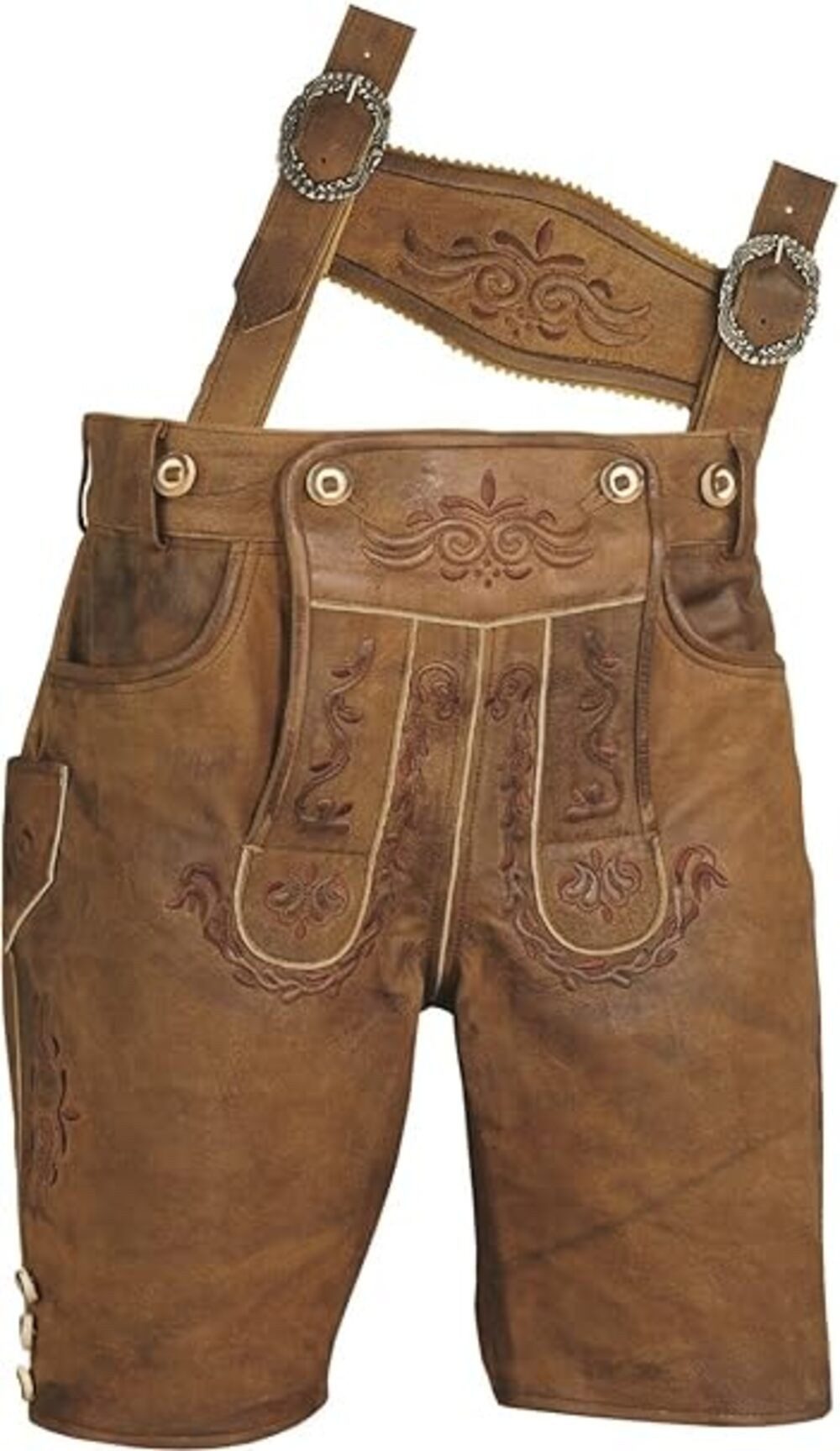 Fuente Leather Wears Trachtenlederhose kurze Jungen Trachten Lederhose vintage mit Träger