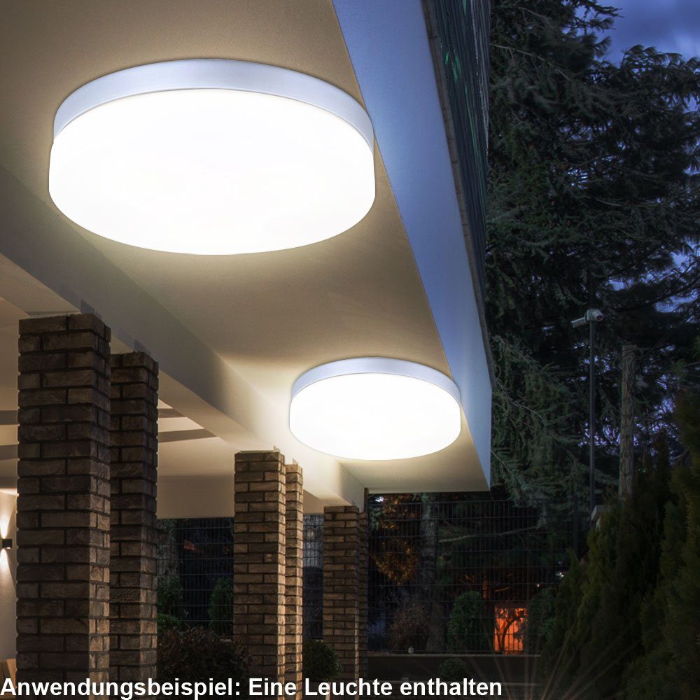 Balkon, Außenleuchte etc-shop Deckenleuchte Leuchtmittel IP44 Lampe inklusive, Außen-Deckenleuchte, nicht Wetterfest, Badezimmer