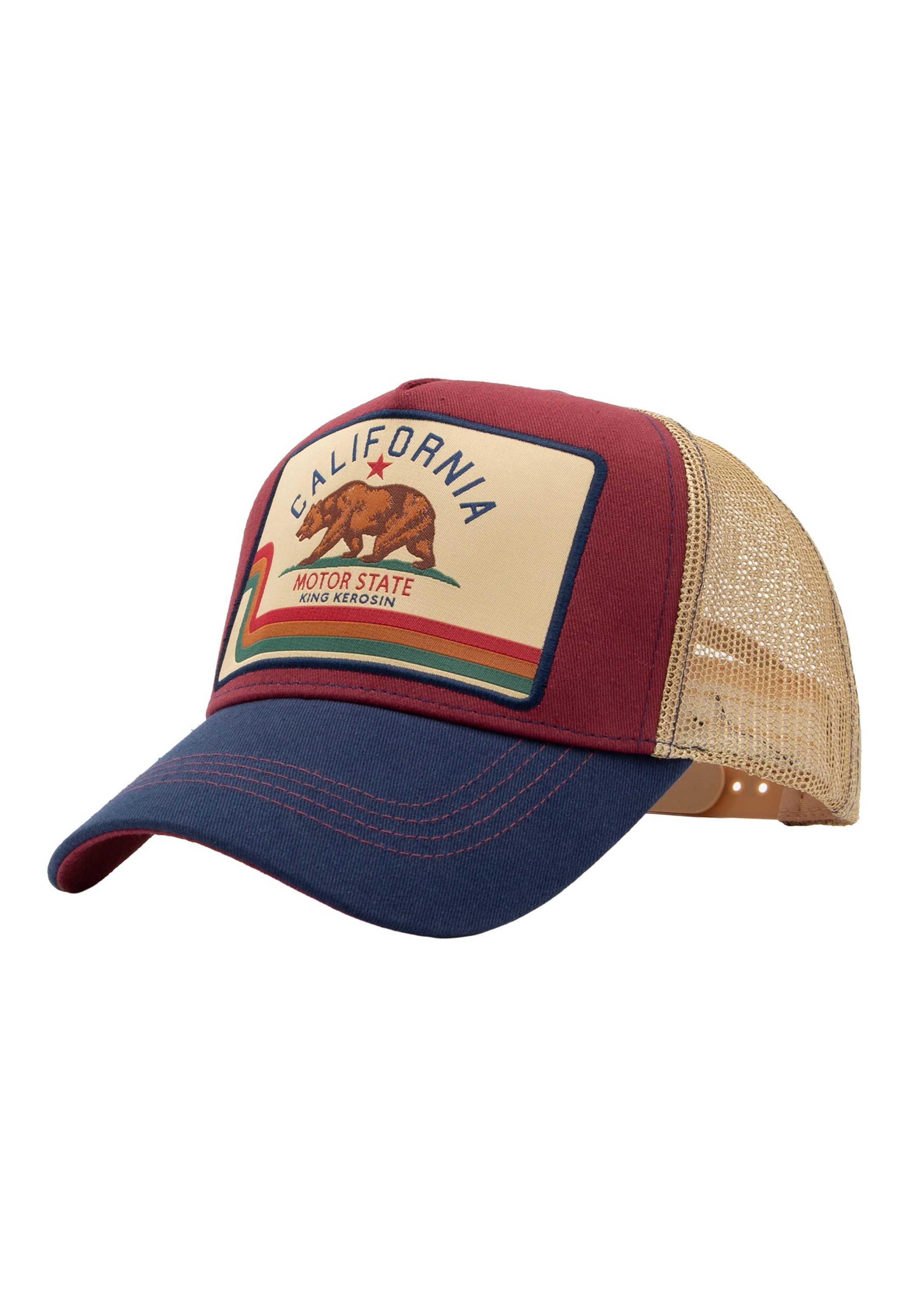 KingKerosin Trucker Cap California (1-St) mit Front-Patch