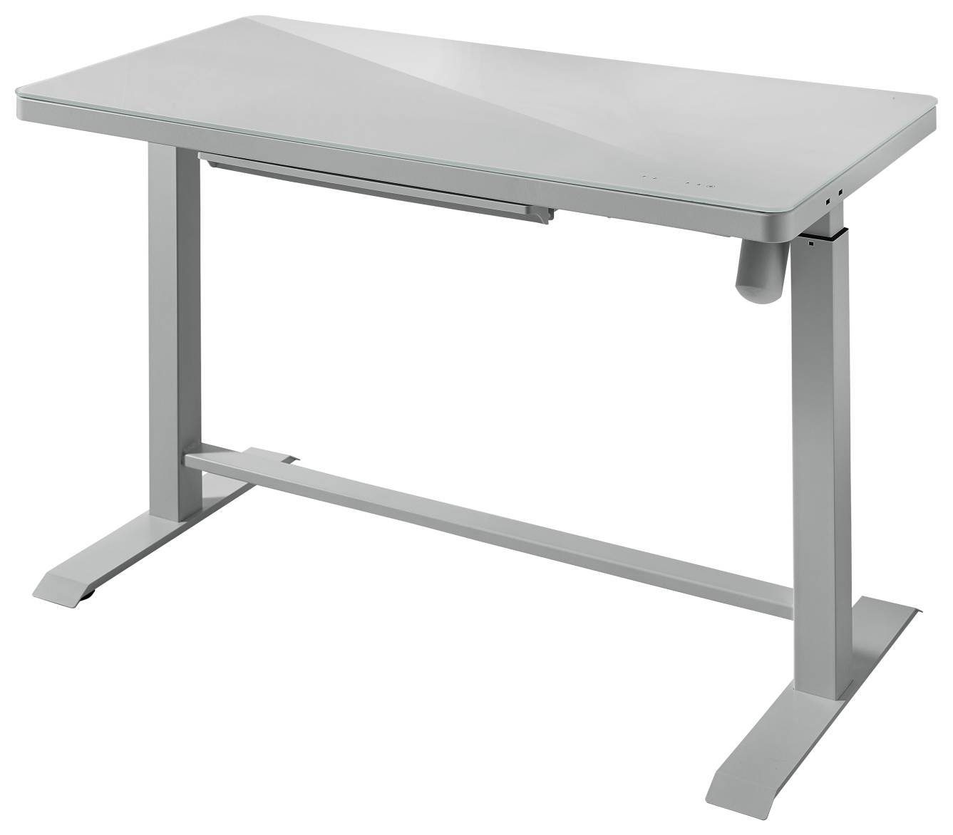 Computertisch Elektrisch verstellbarer Schreibtisch Stehtisch LIFT4HOME grau mit USB