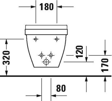 Duravit WC-Komplettset Duravit Wand-Bidet STARCK 3 m ÜL HLB 360