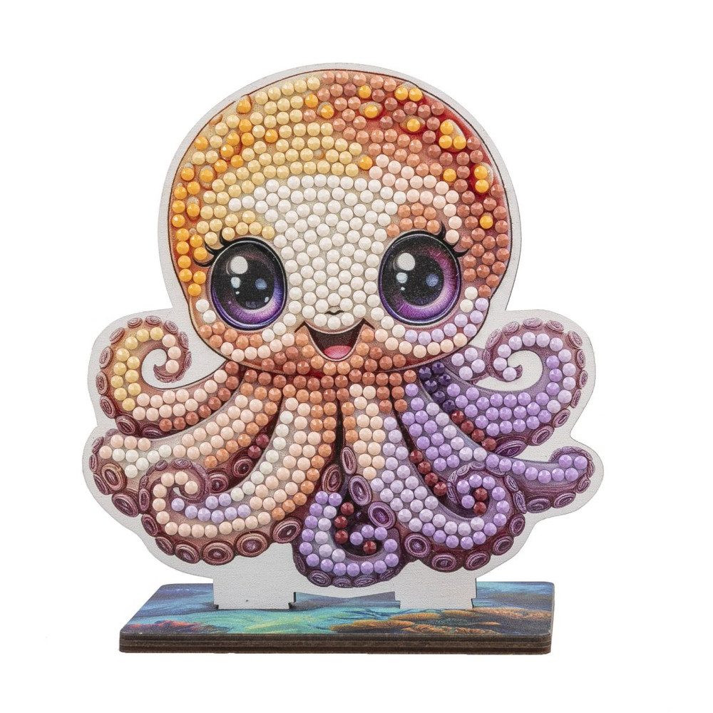 CRAFT Buddy Kreativset Crystal Art Buddies - Steckfigur Octopus