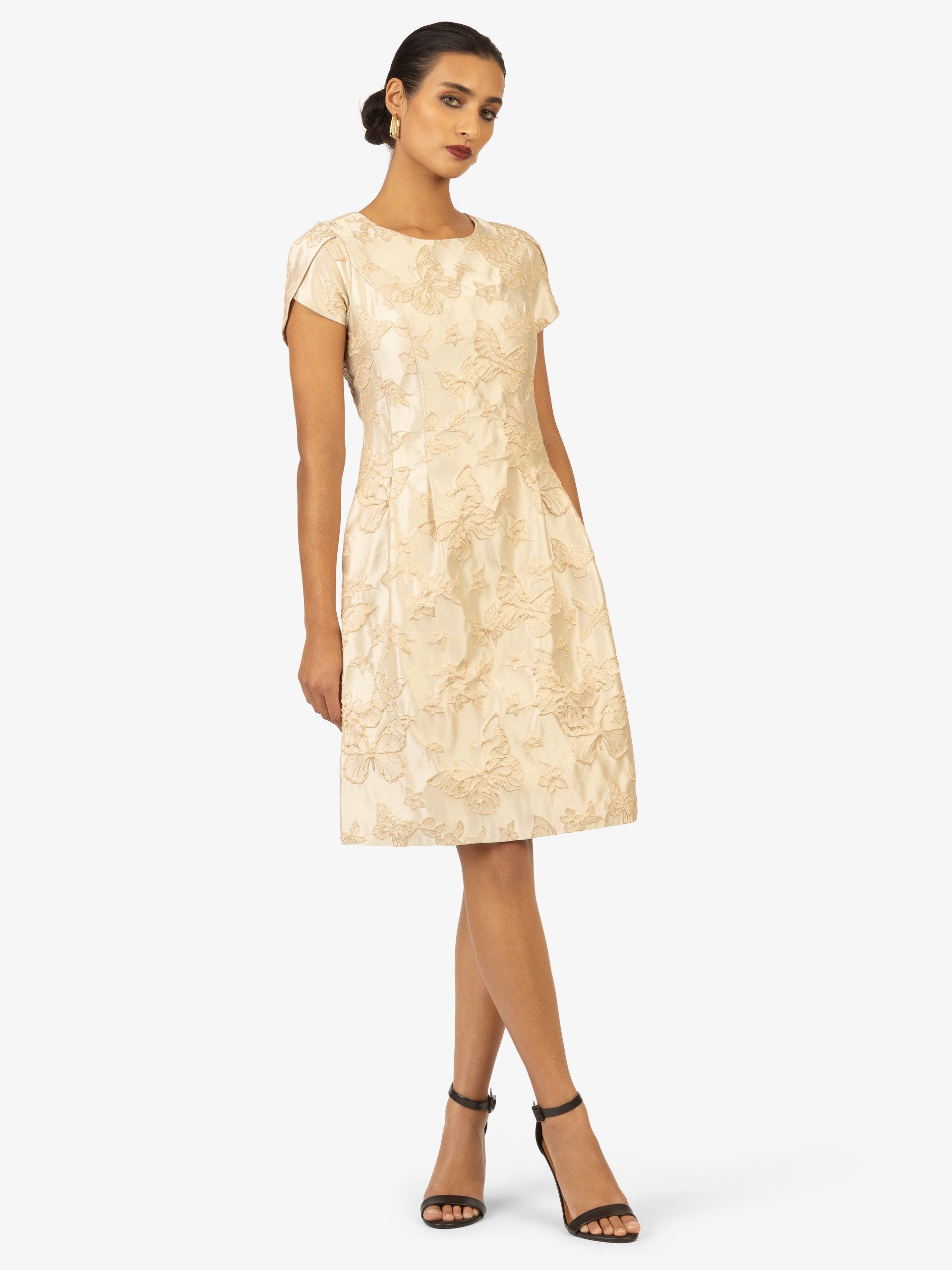 Kraimod Cocktailkleid mit floralem Muster & Puffärmeln günstig online kaufen