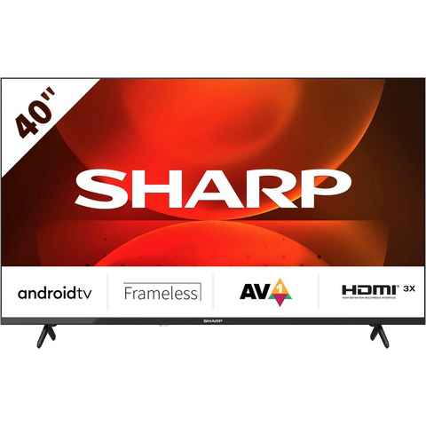 Sharp 2T-C40FHx LED-Fernseher (101 cm/40 Zoll, Full HD, Android TV, Smart-TV, Frameless, 3X HDMI, 2X USB, Dolby Digital, Active Motion 400)