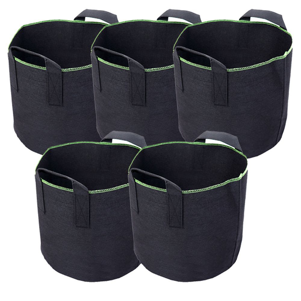 Schramm Pflanzkübel Schramm® 5 Stück Pflanzsäcke aus Filz 20 Liter