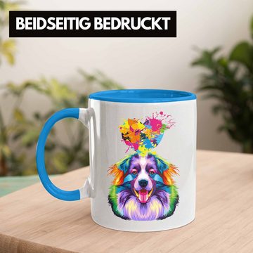 Trendation Tasse Australian Shepherd Herz Farbe Besitzer Tasse Geschenk Lustiger Spruch