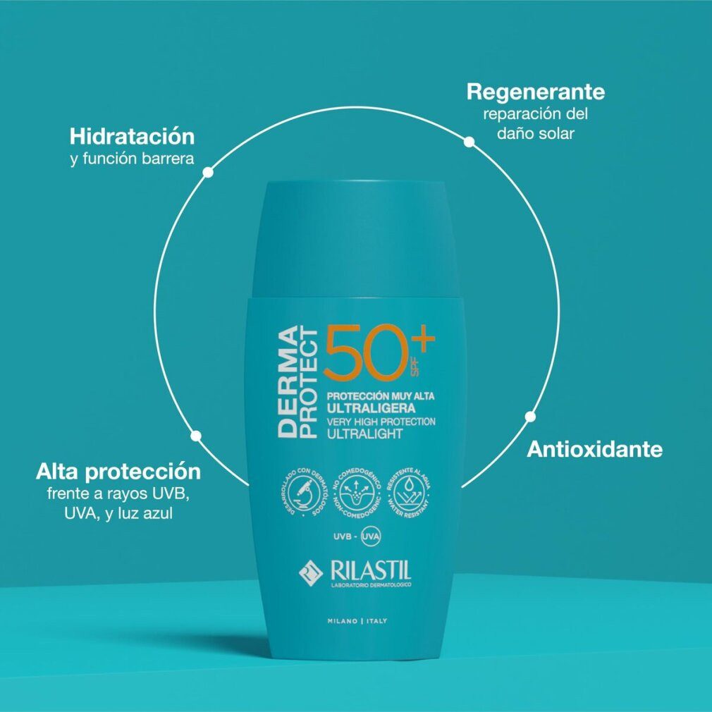 Rilastil Körperpflegemittel DERMAPROTECT ultraleichter Lichtschutz SPF50+ 50 ml