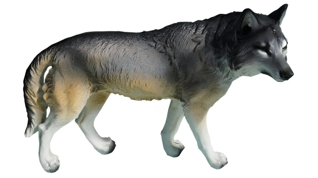 Xlmoebel Skulptur Gartenstatue Wolf aus hochwertigem Material, detailreich gestaltet (Skulptur), Hergestellt in Europa