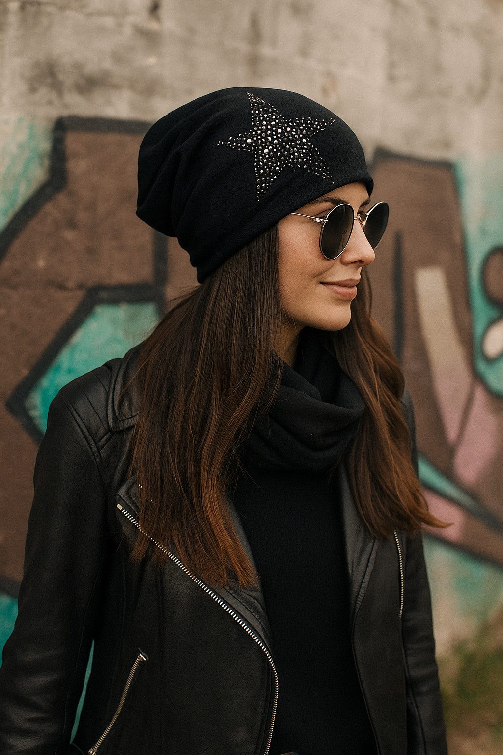 styleBREAKER Beanie Beanie Mütze mit Strass Nieten Stern (1-St) günstig online kaufen