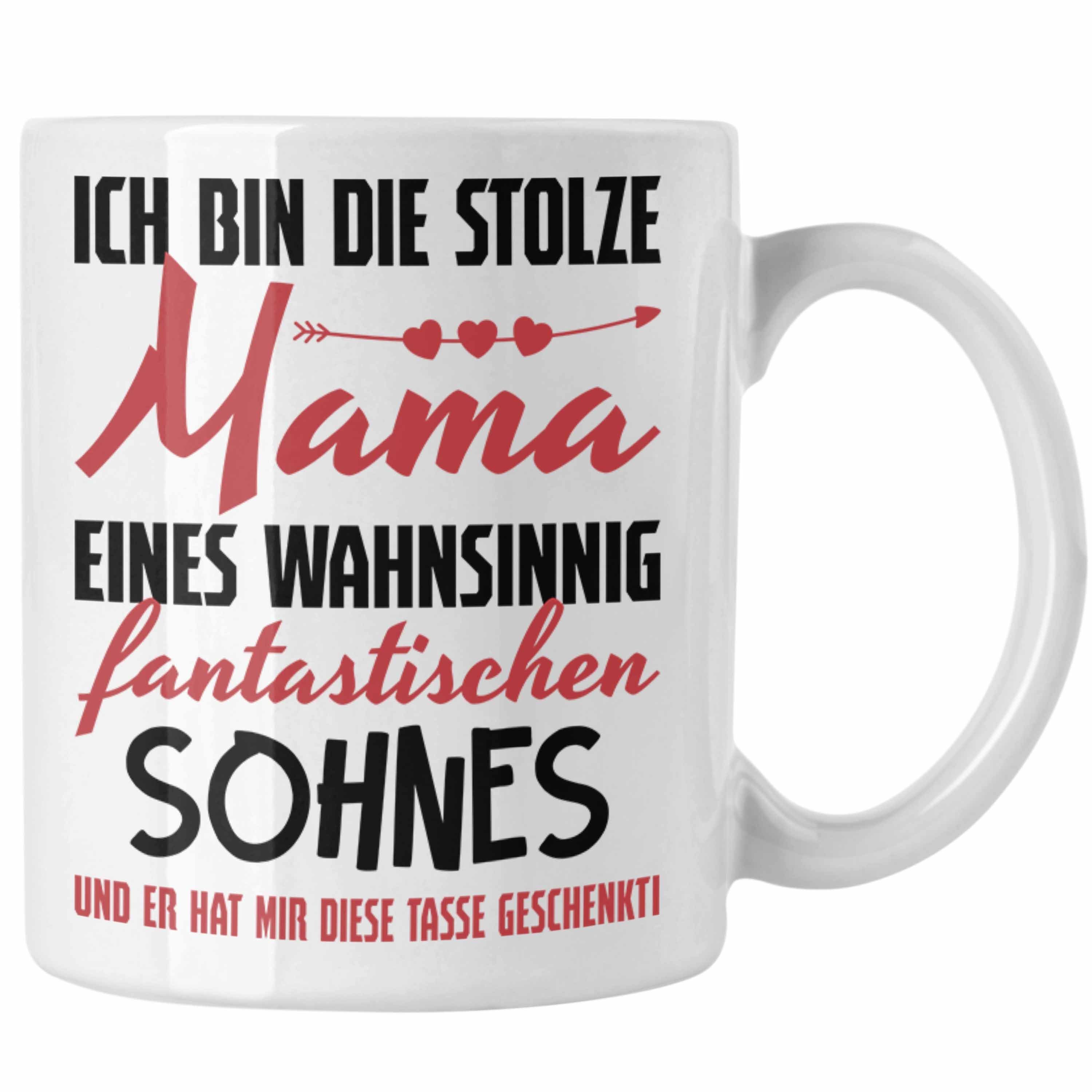Weiss Tasse von Trendation Tasse Geschenkidee Sohn Geschenk Kaffeetasse - Muttertag Trendation Spruch Mama
