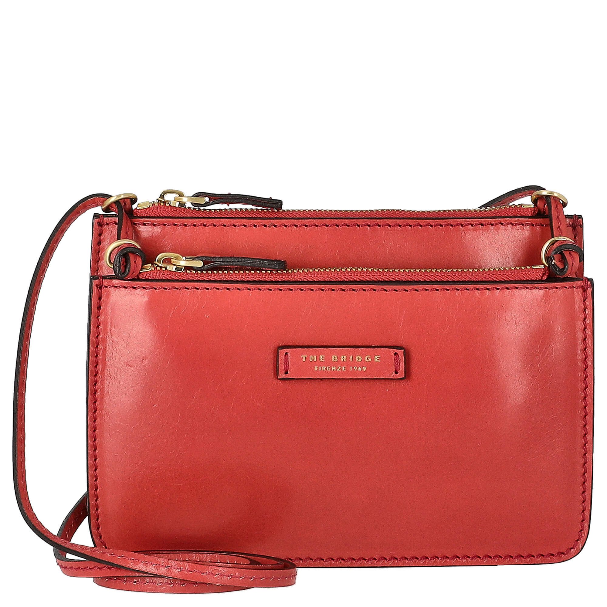 THE BRIDGE Umhängetasche Rustici - Schultertasche 21 cm (salmone)