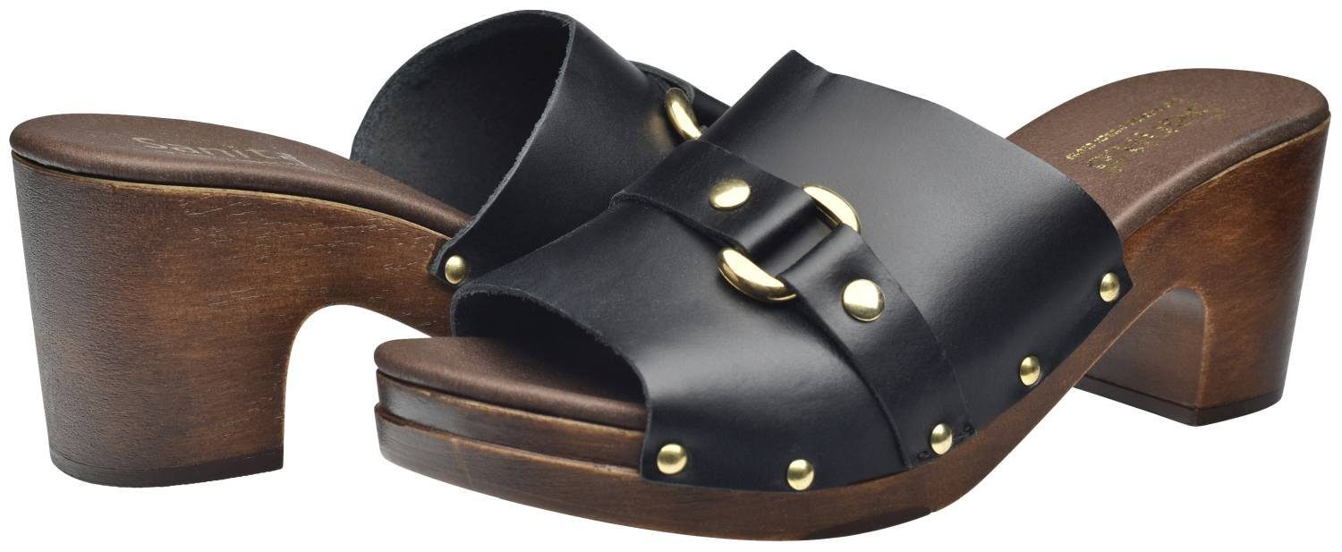 Sanita Sanita Non Wood Seia Sandal Black Sandale