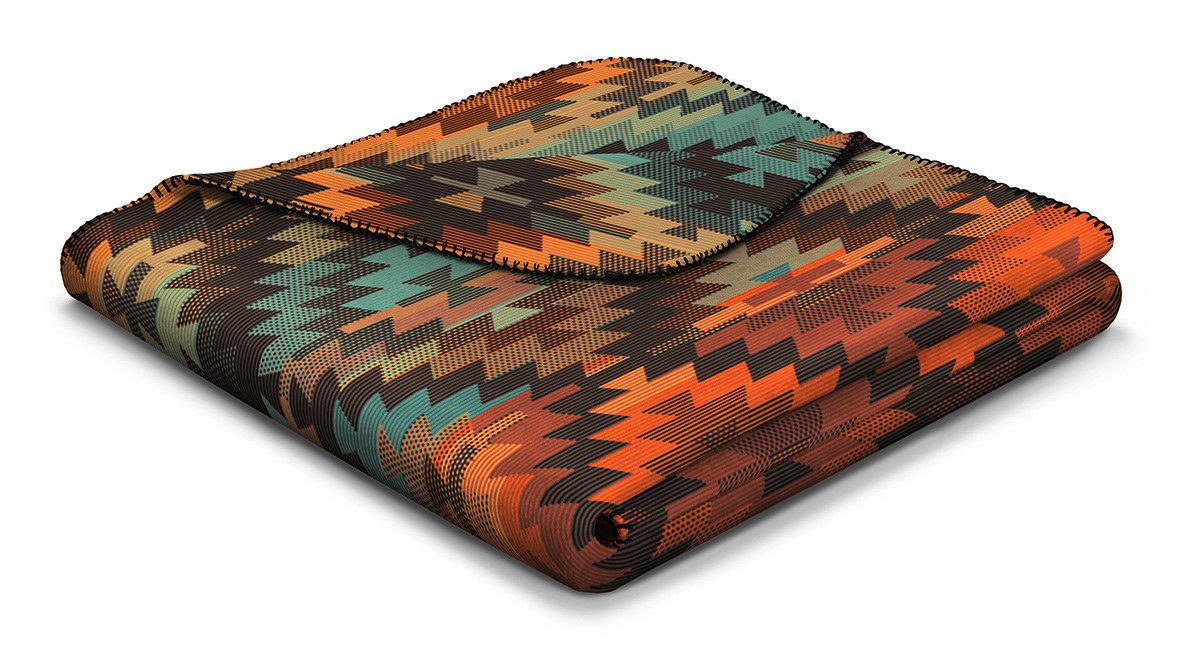 Wohndecke Nomad, Biederlack, mit geketteltem Zierstich, Kuscheldecke