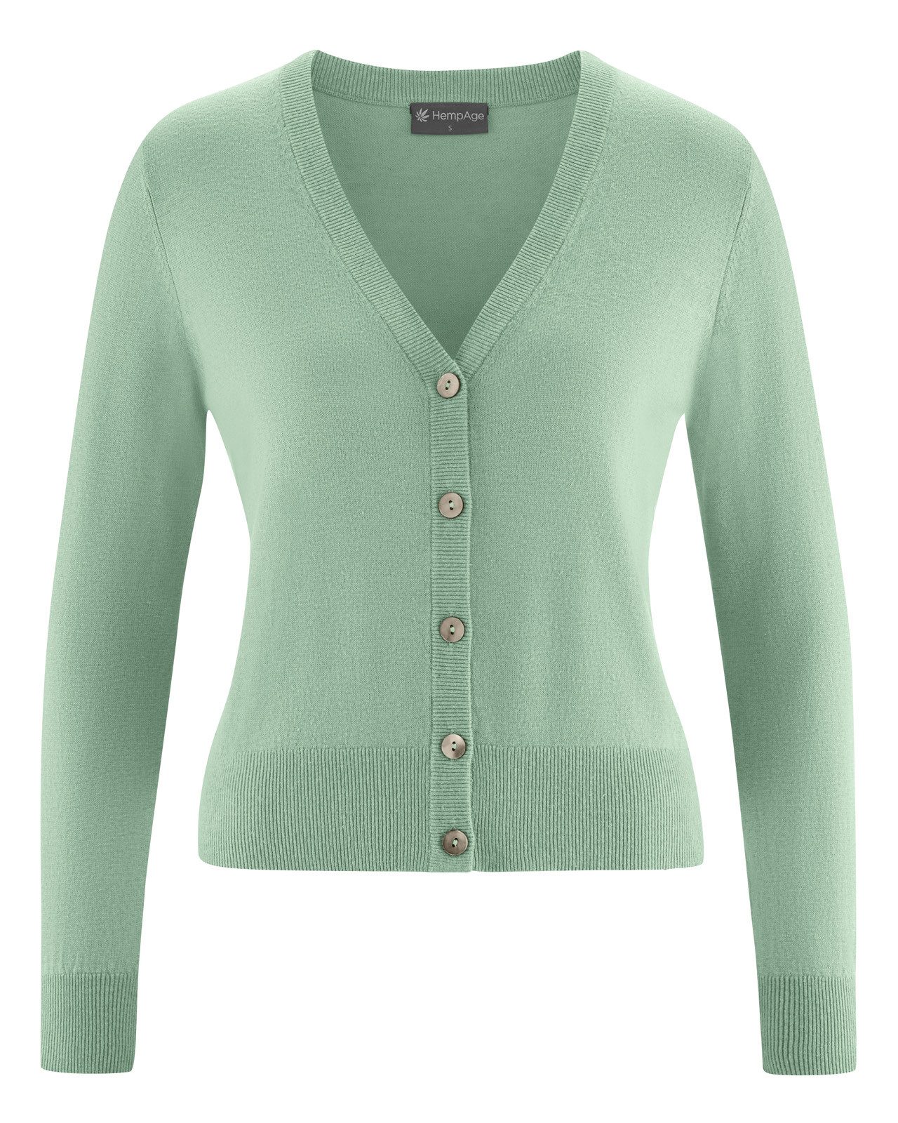 Cardigan HempAge Kurzer Cardigan Hanf/Biobaumwolle Slim Fit