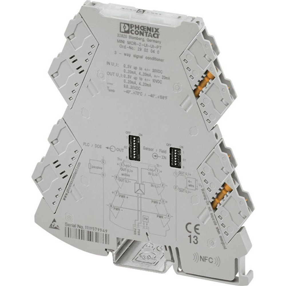 Phoenix Contact Sensor Konfigurierbarer 3-Wege-Trennverstärker Phoenix Contact MINI MCR-2-UI-, (MINI MCR-2-UI-UI-PT)