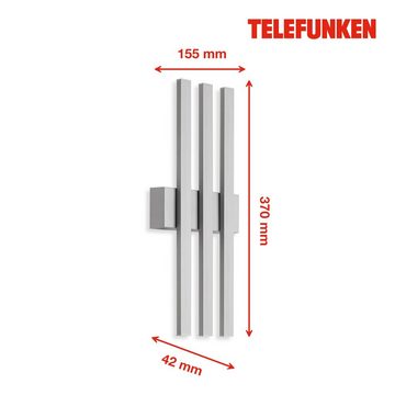 Telefunken LED Außen-Wandleuchte 313304TF, 0, LED fest verbaut, Neutralweiß, Wand Außenleuchte IP44 4000K 1170lm 12W 37x15,5cm