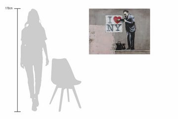 KUNSTLOFT Gemälde Banksy's Diagnosis 100x75 cm, Leinwandbild 100% HANDGEMALT Wandbild Wohnzimmer