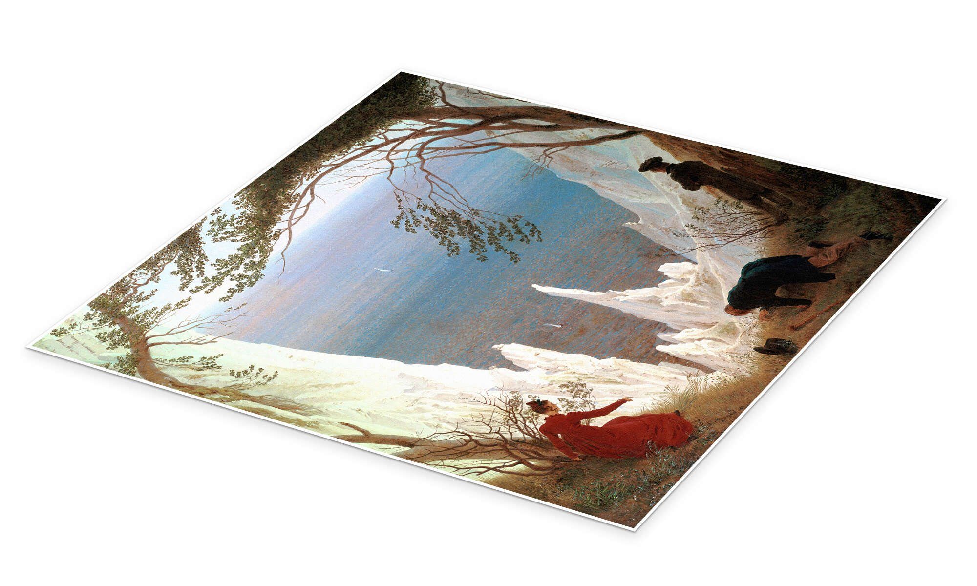 Posterlounge Wandbild Kreidefelsen auf Rügen, Caspar David Friedrich, erhältlich als Poster, Leinwandbild, Wandsticker oder Acrylglasbild
