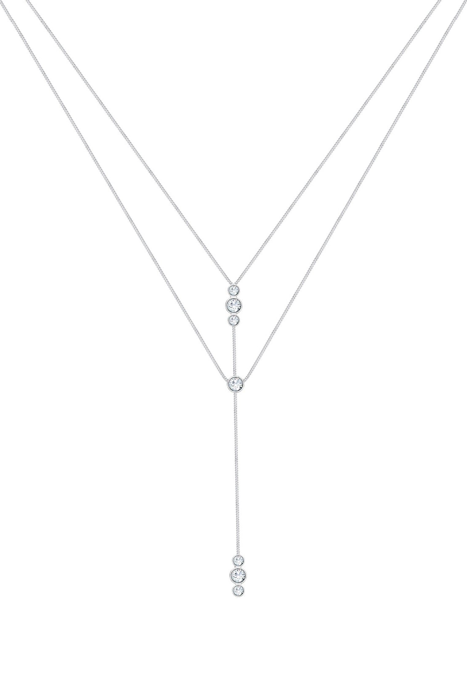 Elli Gliederkette Y-Kette Layer 925 Silber, mit Kristallen von Swarovski® günstig online kaufen