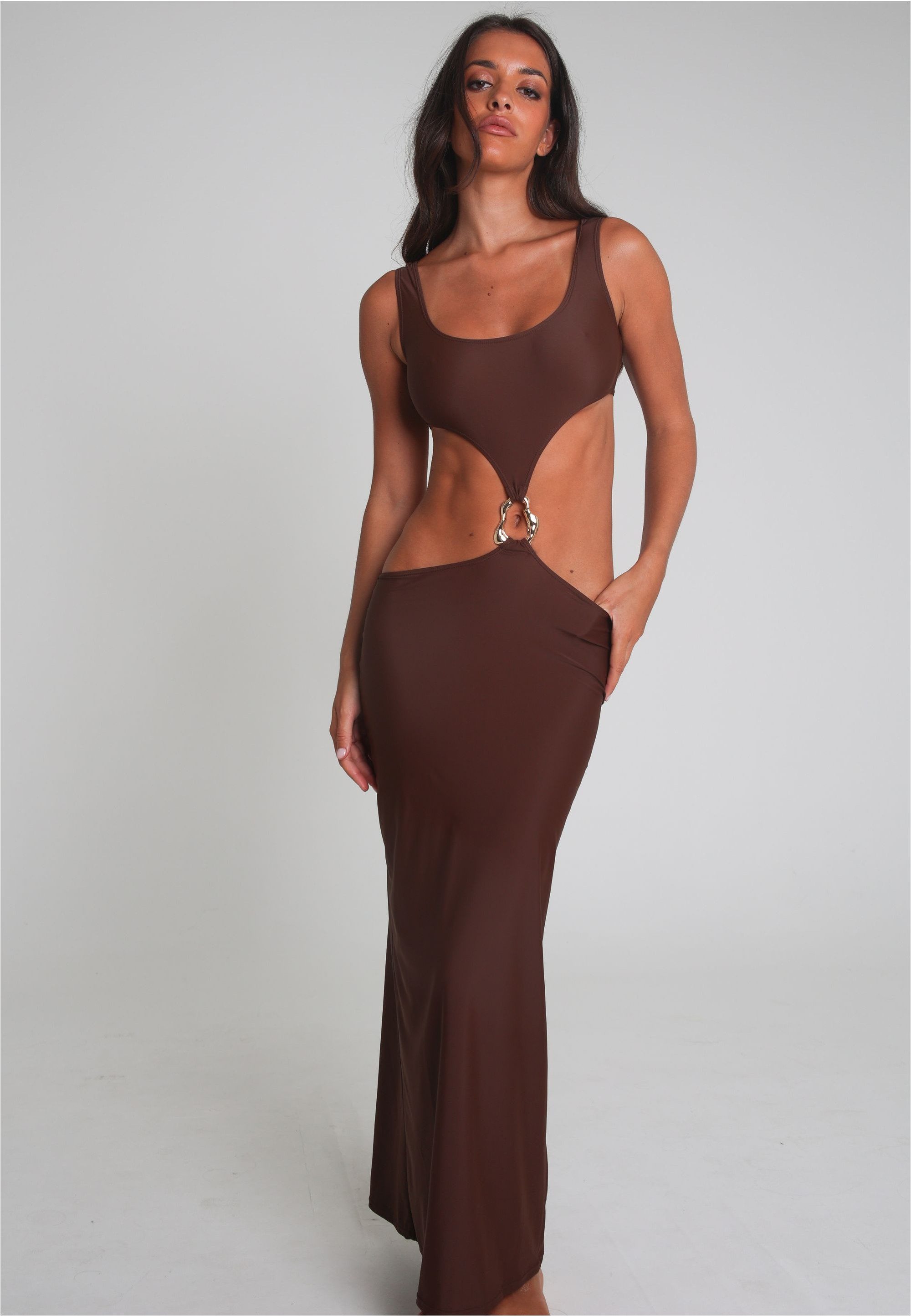 Moda Minx Jerseykleid Irregular Hoop Long Dress (1-tlg) mit tollen Cut-Outs