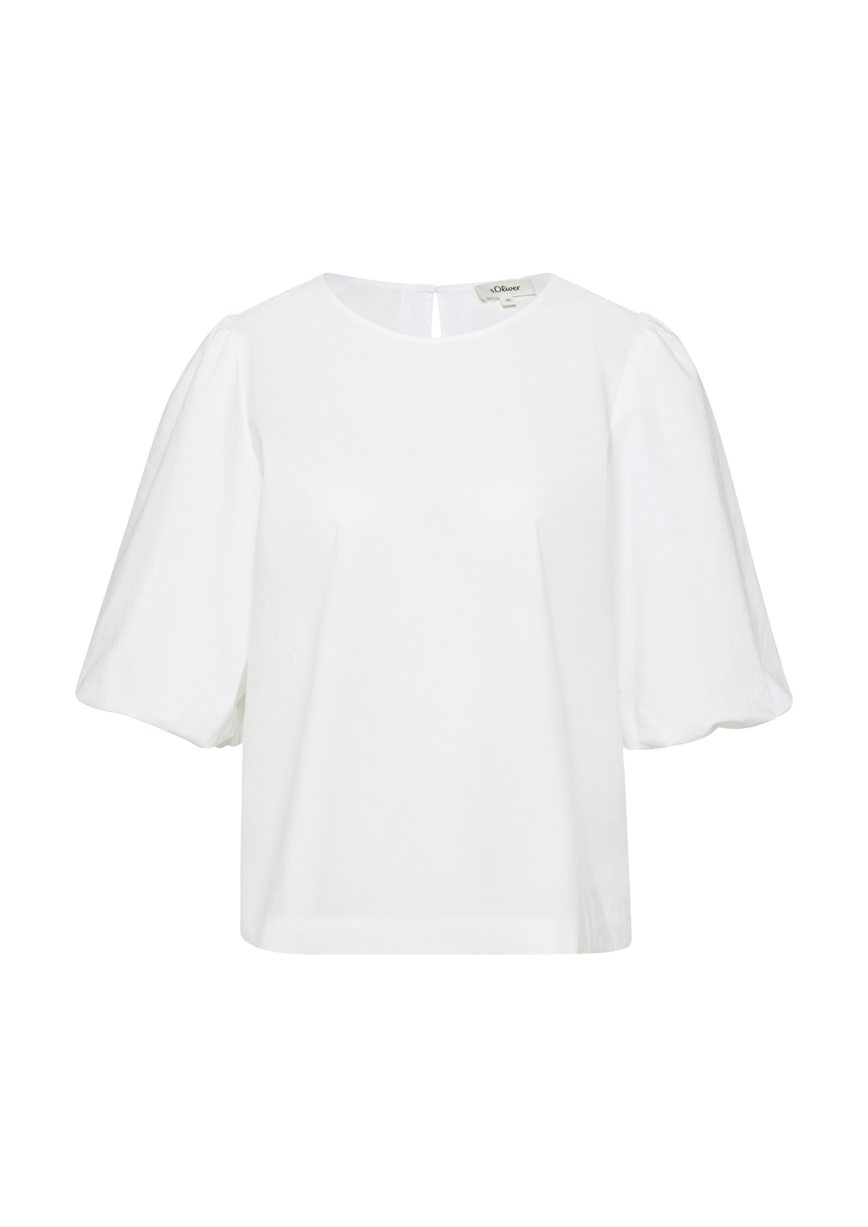 s.Oliver Schlupfbluse mit weitem Hallbarm und Knopfvershcluss