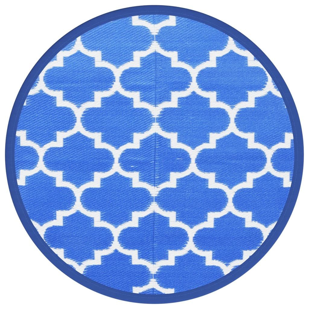 vidaXL Outdoorteppich Outdoor-Teppich ARAKIL Blau Ø120 günstig online kaufen